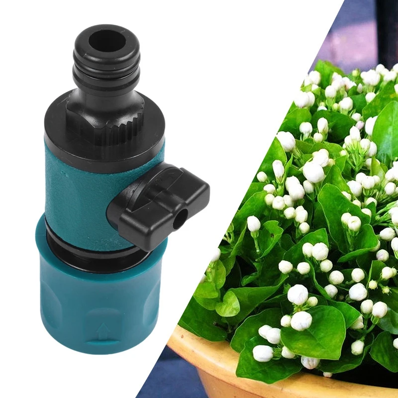 Plastic Valve with Quick Connector Agriculture Garden Watering Prolong Hose Irrigation Pipe Fittings Adapter Switch 1 Pc | Обустройство