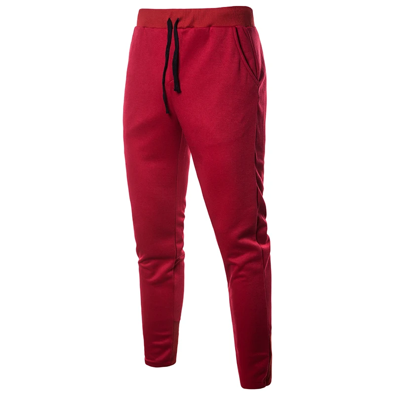 Pantalones de correr para hombre, ropa de calle masculina, de rizo fino, color puro, venta al por mayor, gran oferta, 2021