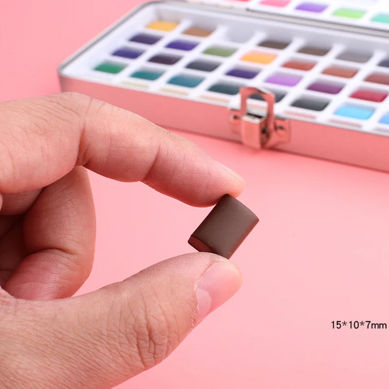 

HOT-72-Color Solid Watercolor Paint Set, Basic Neon Glitter Watercolor Paint for Painting Art Paint