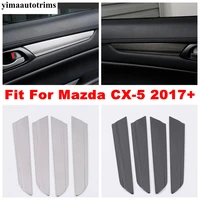 for mazda cx 5 cx5 2017 2022 car inner armrest door handle panel decor strip cover trim stainless steel interior accessories