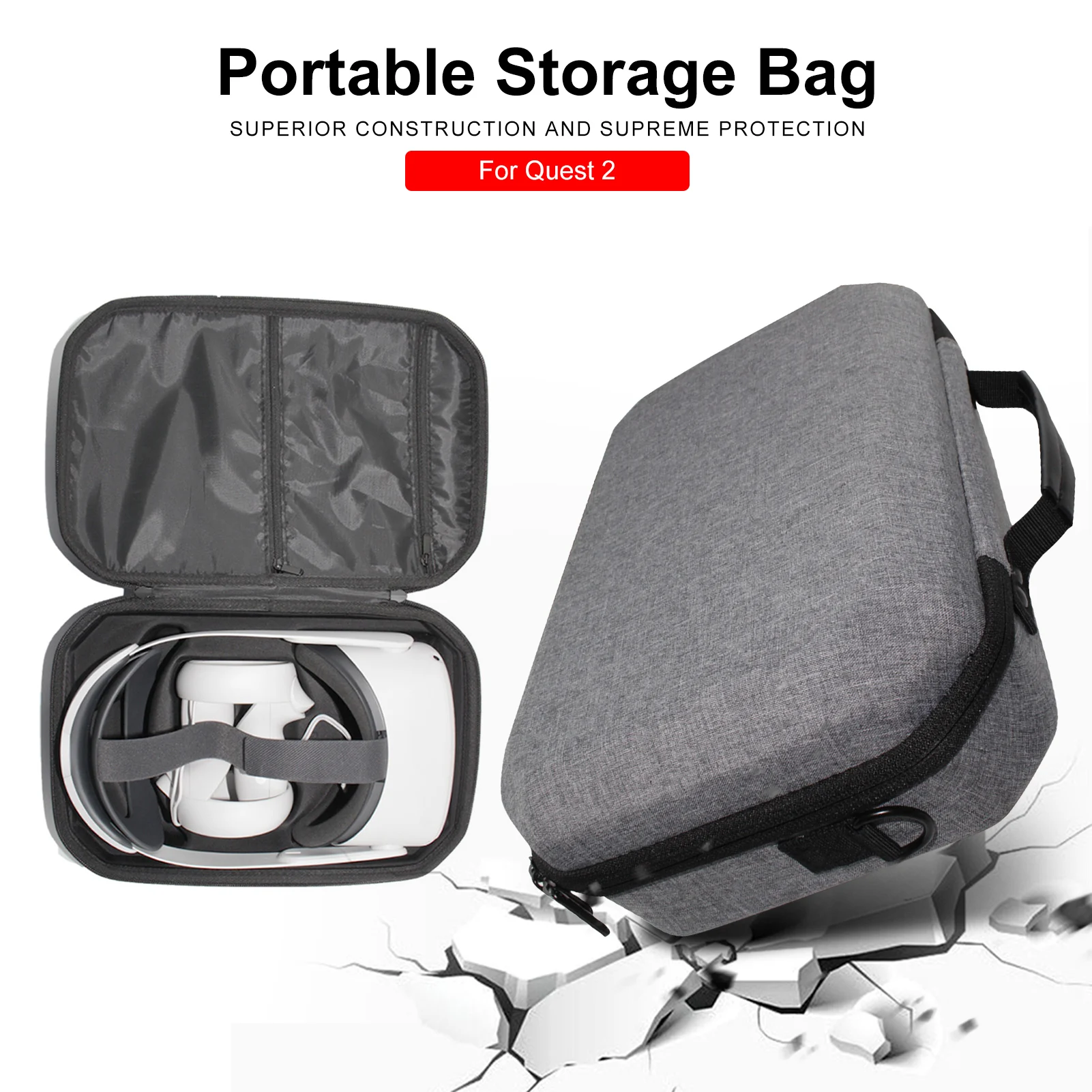 

VR Headsets Bag Safe Travel Storage Case for Quest 2 #W0