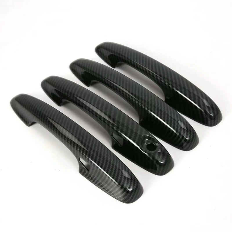 for Ford Focus 2019 2020 Carbon Fiber Color Door Handle Cover Trim Decoration Frame with 2 Smart Hole Car Accessories | Автомобили и