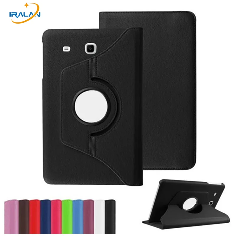 

2018 New Luxury 360 Rotating Tablet Case for Samsung Galaxy Tab E 9.6 T560 T561 Flip PU Leather Smart stand magnet Cover+stylus