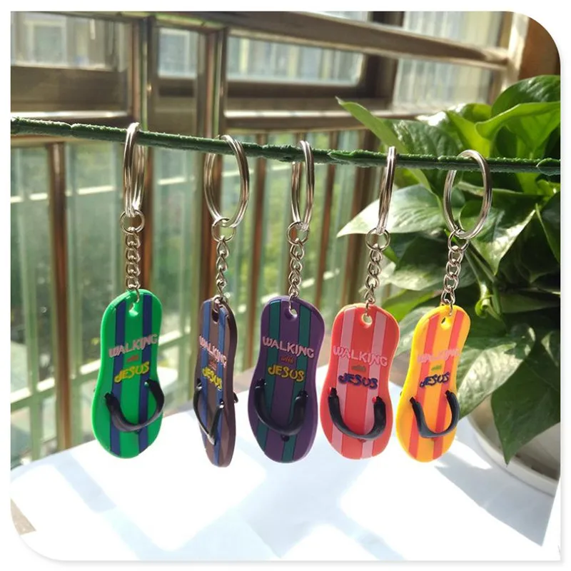 Гибкий ПВХ брелок мультяшный ключ кулон тапочки подарок | Украшения и аксессуары
