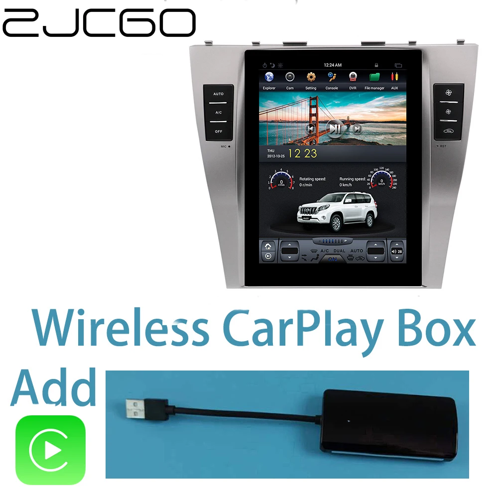 Screen add CarPlay Автомобильный мультимедийный плеер стерео gps DVD радио навигация NAVI Android экран для Toyota Camry XV40 2006 2007 2008 2009 2010 2011 - Цвет: Screen add CarPlay