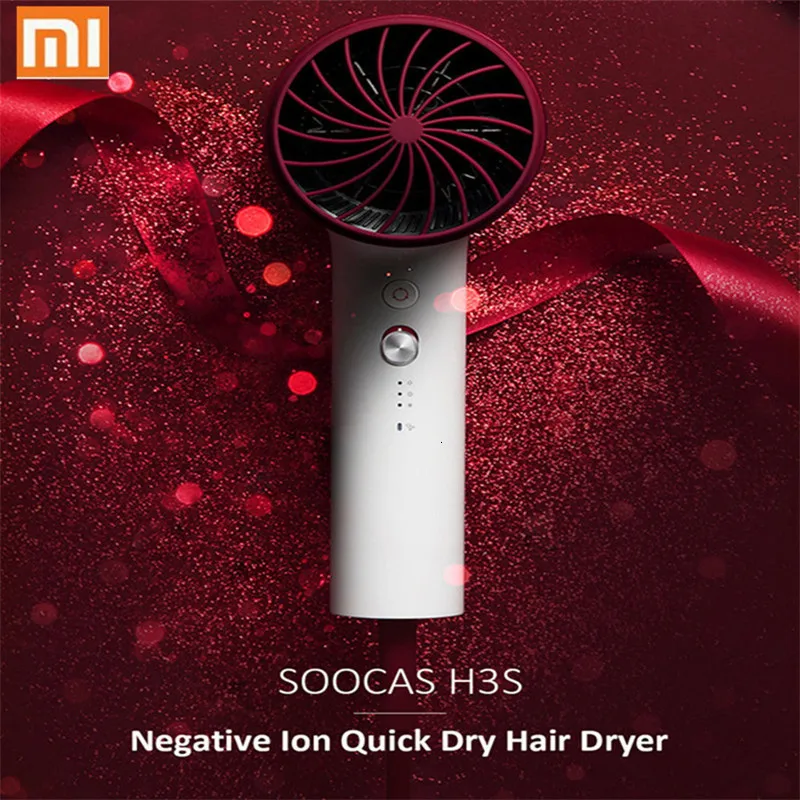 

2018 New Xiaomi Soocare Soocas H3S Anion Hair Dryer Aluminum Alloy Body 1800W Air Outlet Anti-Hot Innovative Diversion Design