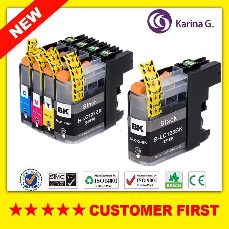 Совместим с Brother LC123 LC121 подходит для смартфонов J752DW J132W J152W J172W Φ J650DW J870DW