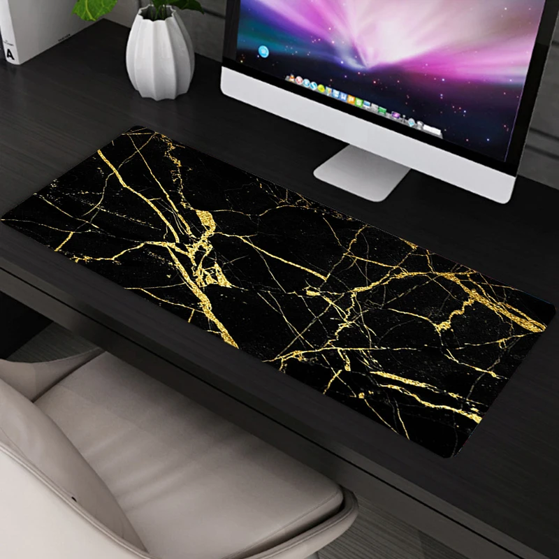 

Gamers Marble texture Hot Sell Extra Large Mouse Pad Gaming Mousepad Anti-slip Natural Rubber with Locking Edge Gaming Mouse Mat