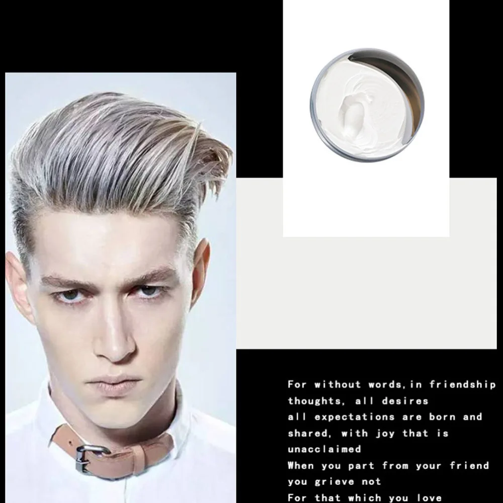 

6PCS Temporary Hair Coloring Wax Disposable Grandma Grey Color Hair Matte Modelling Cream for Men or Party