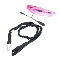 new kayak canoe paddle rod leash safety rope carabiner rowing boats accessories surfing elastic coiled stand up surfboard cord