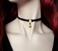 two strand choker golden bee charm obsidian stone black suede choker witch jewelry witchy necklace gift for her