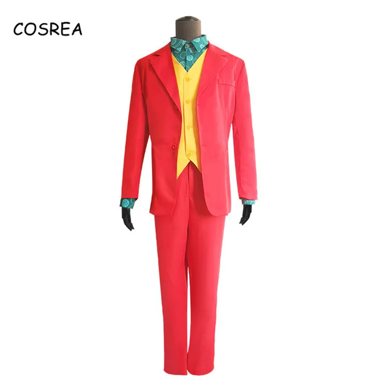 

Movie Joker Joaquin Phoenix Arthur Fleck Cosplay Costume Outfit Shirt Joker Coat Green Joker Vest Suit Halloween Costume Makeup