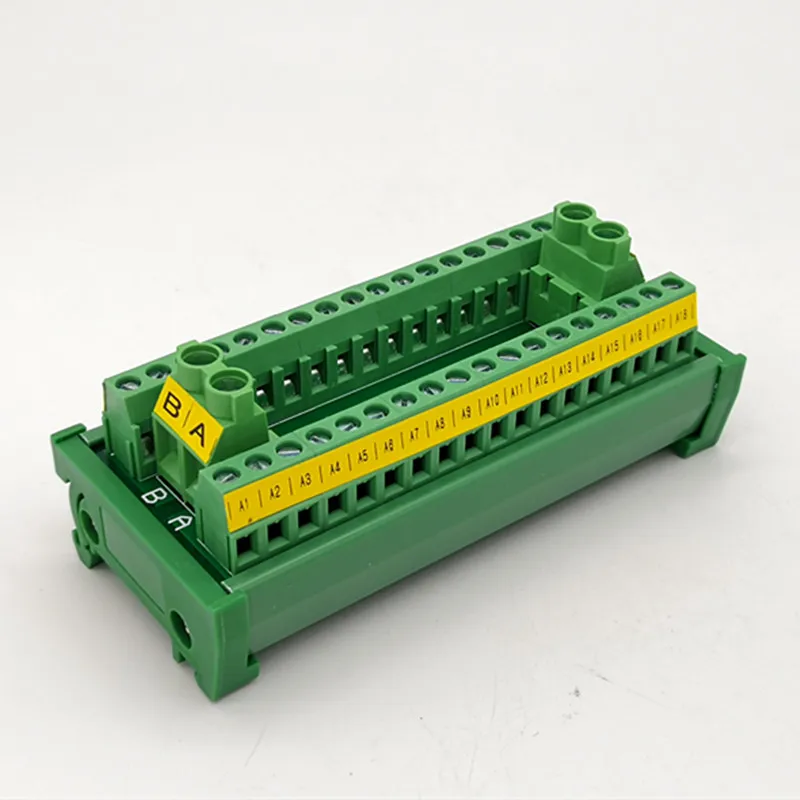 

DIN Rail Installation 30A/300V 2*18 Screw Terminal Distribution Module. Can Support multiple Module Expansion Connections.