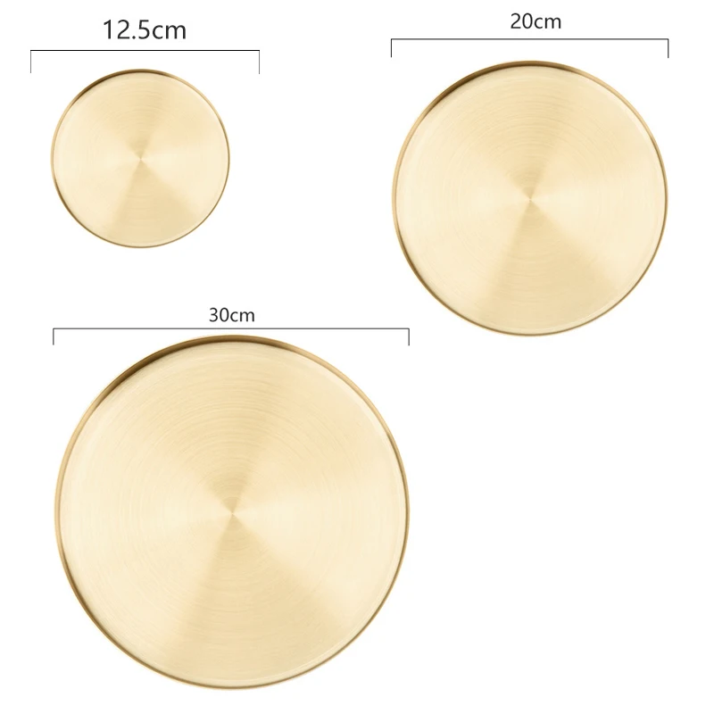 Поднос из нержавеющей стали с круглыми прямыми краями органайзер для хранения