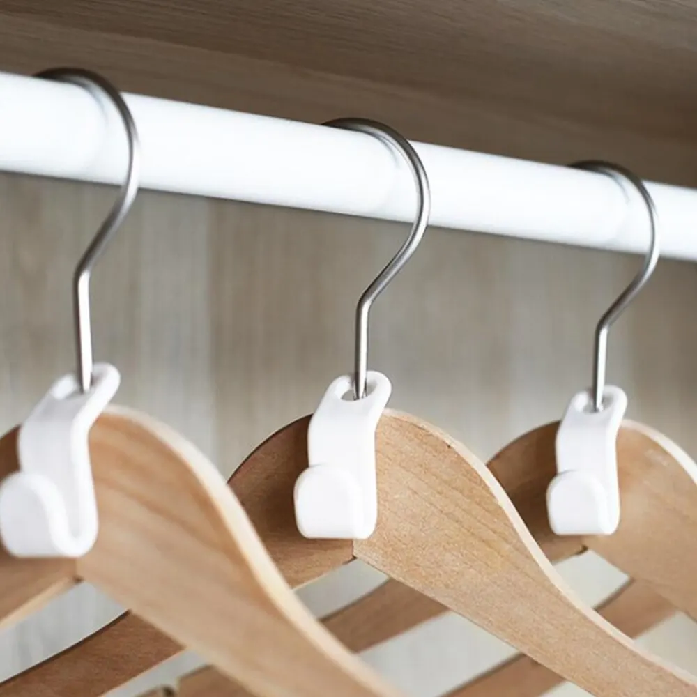 6/12/24 pcs Connect Hooks for Hanger Wardrobe Closet Rails Storage Organzier Hook Clothes Linking | Дом и сад