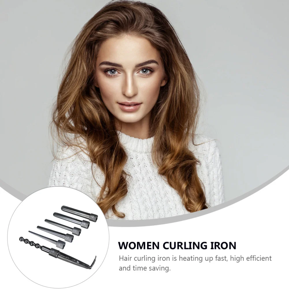 

1 set of Professional Curling Tongs Curling Hair Styling Tools (Plug)