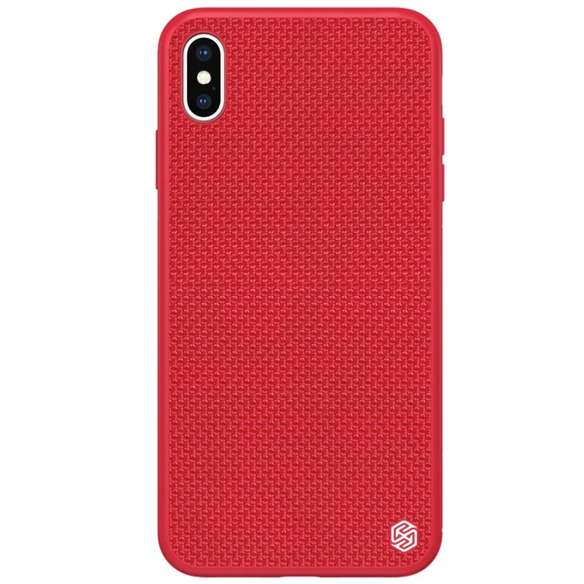 Red Чехол для iPhone X XS XR XS Max NILLKIN текстурированный нейлоновый корпус прочный нескользящий тонкий и легкий чехол для iPhone XS чехол - Цвет: Red