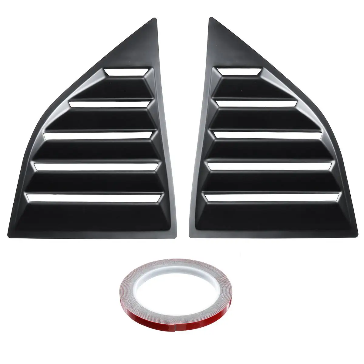 Matte Black 2 шт. ABS боковые жалюзи вентиляционные окна совки жалюзи 3D стикер для Dodge Challenger XE 2008 - Цвет: Matte Black
