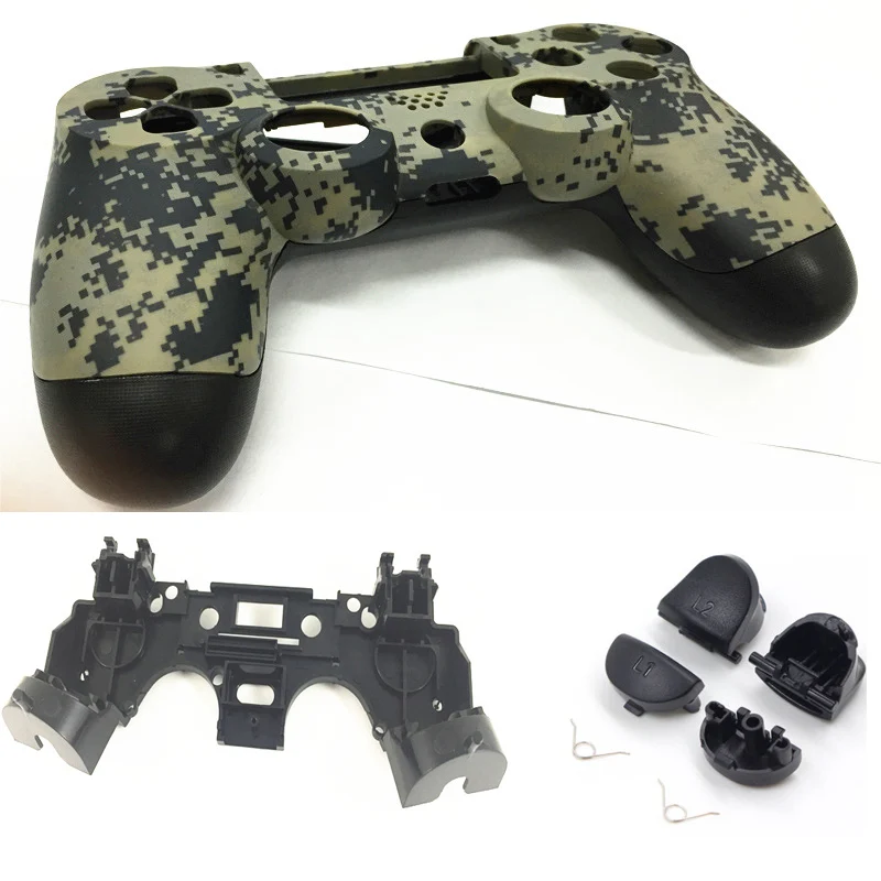 PS4 V1 корпус Оболочка Передняя Задняя крышка Замена Внутренняя Рамка Кнопки для sony Playstation 4 Старая PS4 камуфляжная Запасная часть