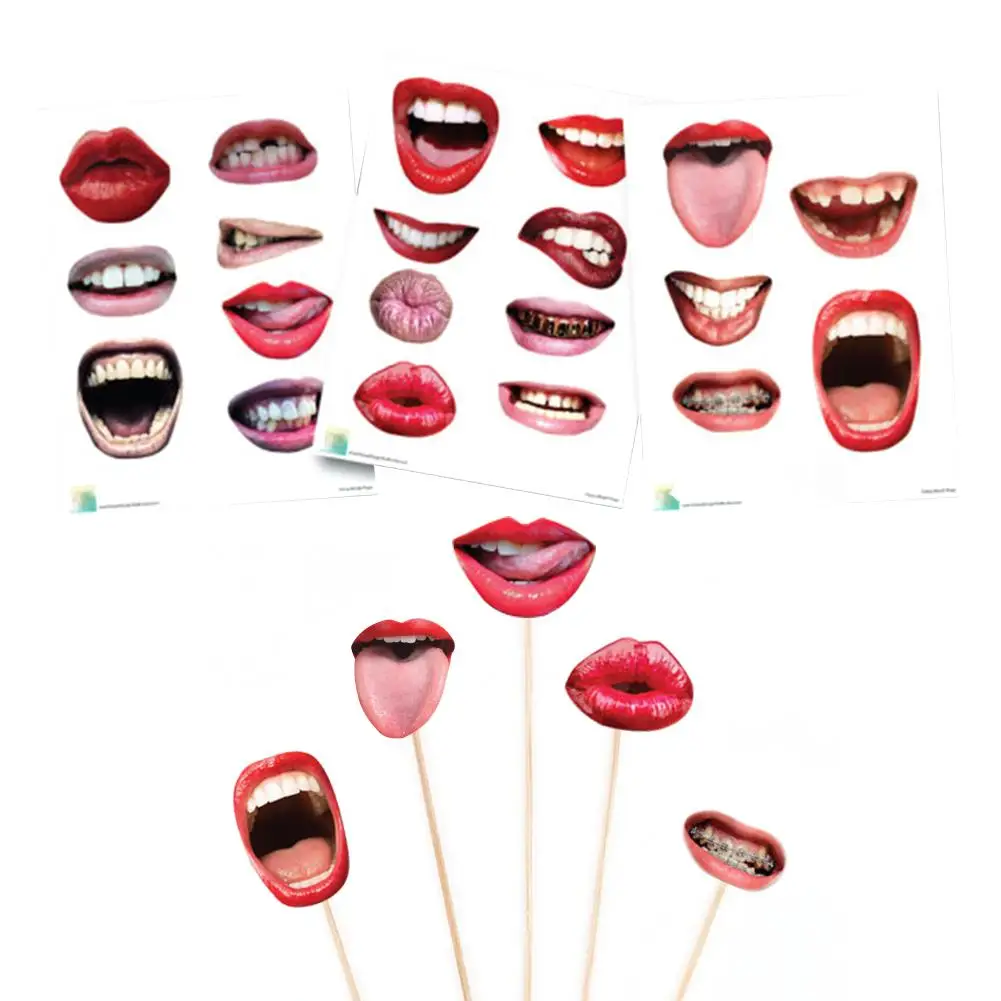 20 шт. для свадебной вечеринки дня рождения губ блеск смешная форма реквизит
