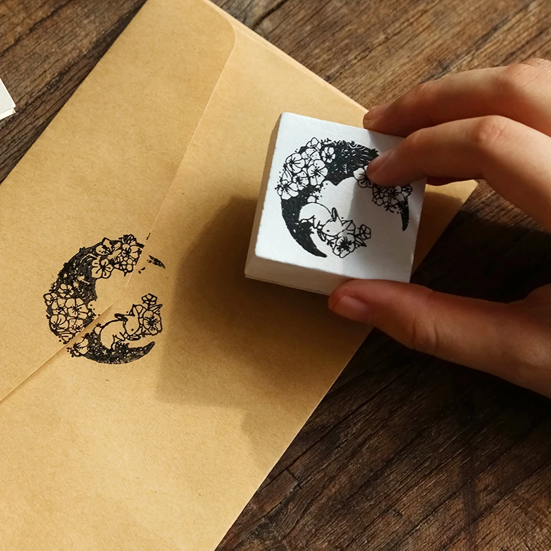 1 шт. серия необычных единорогов diy деревянный штамп винтажный резиновый Поделки