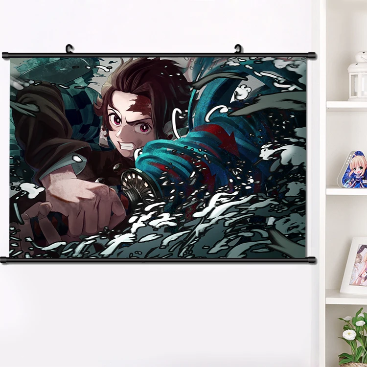 Аниме демон убийца: Kimetsu no Yaiba Agatsuma Zenitsu настенный Свиток Плакат манга настенные подвесные плакаты украшение дома 40*60 см - Цвет: G