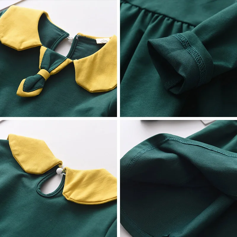 

Baby Girls Patchwork Dresses 2020 New Autumn Children Party Clothing Princess Dress Kids Clothes Girls Casual Long Sleeve Dress