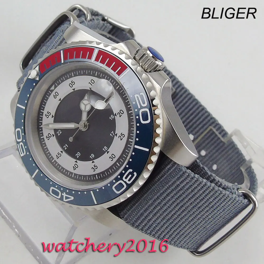 40 мм стерильные циферблат сапфировое Стекло вращающийся Керамика ободок