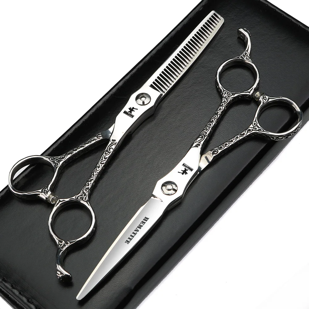 

6 Inch Professional Hairdressing Scissors Japan 440C Cutting Scissors and Thinning Scissors Set Barber Scissors