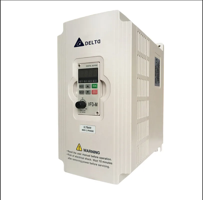 220V 1.5KW  New Delta inverter VFD015M 21A,output frequency 0.1-400Hz carrier frequency up to 15kHz
