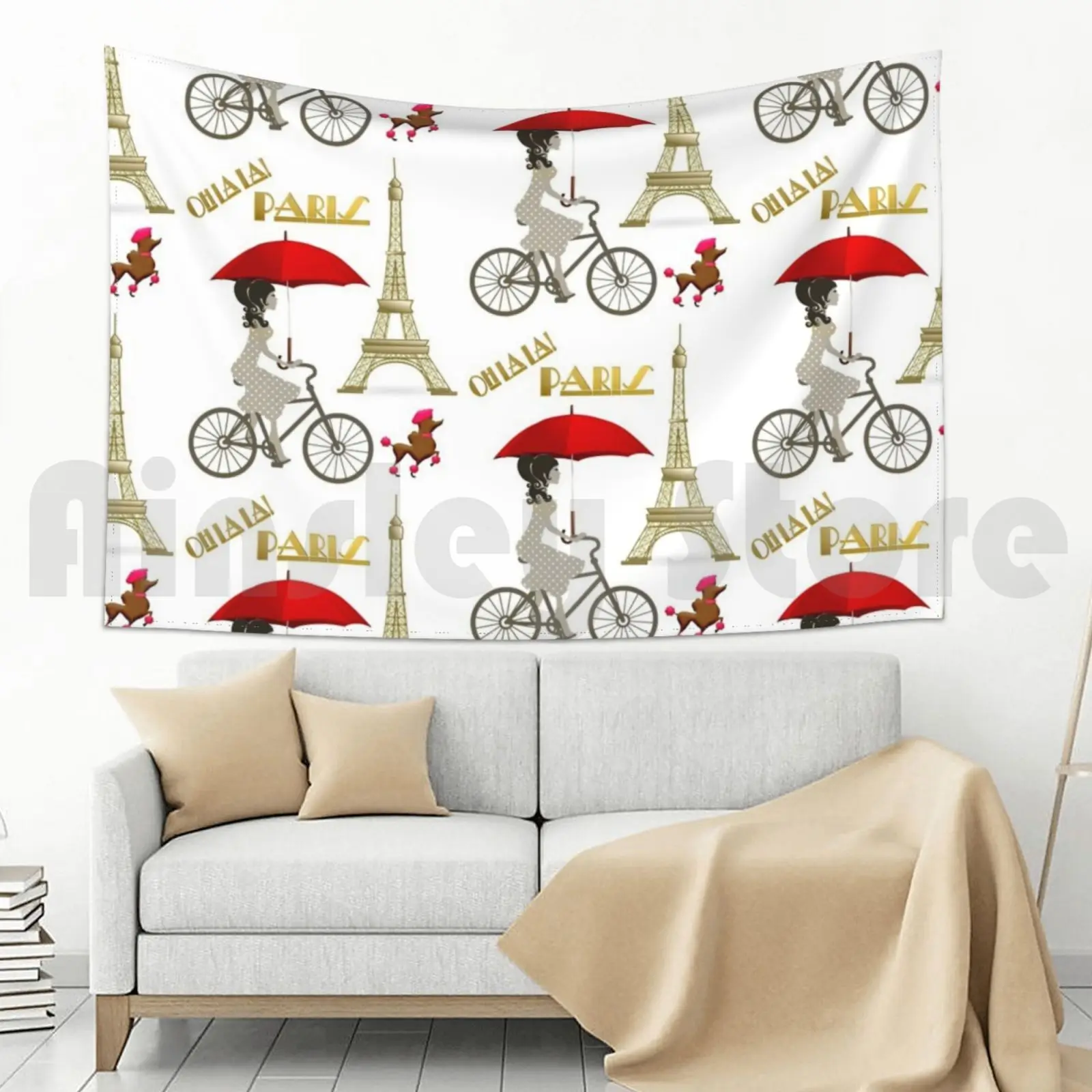 Эйфелева башня охала Париж Франция индивидуальный гобелен Европа французский