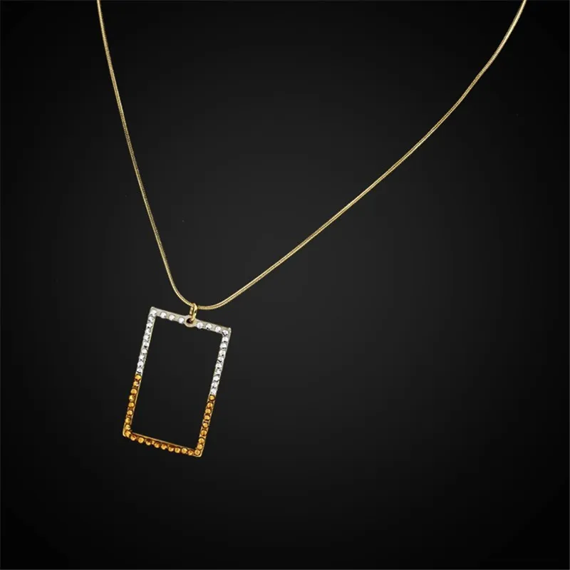 Женское Ожерелье чокер прямоугольной формы с фианитами|Ожерелья подвеской| |