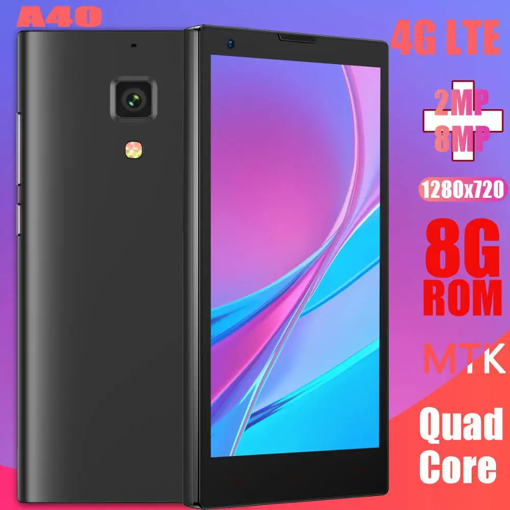 A40 четырехъядерный смартфон 1G RAM + 8G ROM 4G LTE 8MP камера android Мобильные телефоны