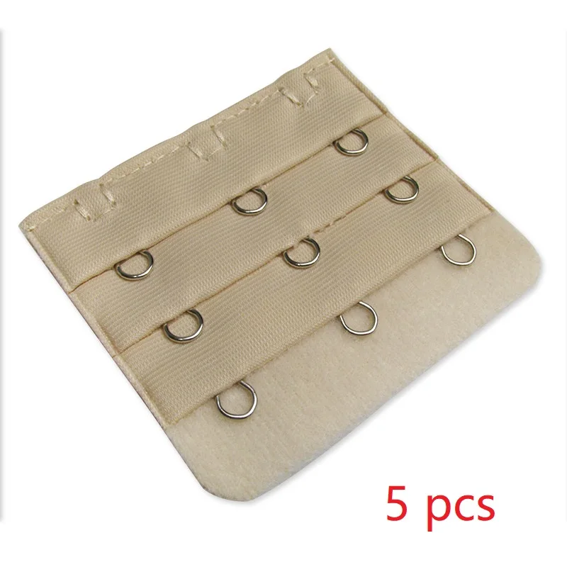 5 шт./лот, 3x2 крючка, бюстгальтеры, расширители, застежки для дам, хорошее качество, нижнее белье, женские аксессуары, бюстгальтер, удлиняющие застежки - Цвет: 5 beige