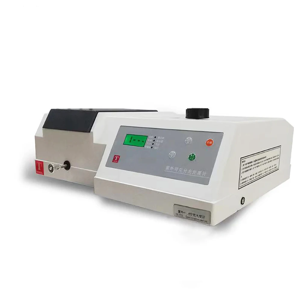

721Visible Spectrometer Wavelength 325-1050nm UV Spectrophotometer Tester Precision UV-Vis Photometer with Analyser Cuvette Kit
