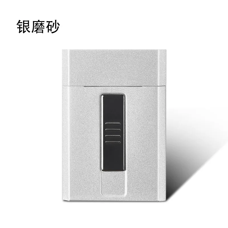 

20 Stick Portable Hard Pack Lighter Cigarette Box New hot sale USB Charging Cigarette Case Lighter Storage container tools