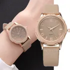 Лидирующий бренд высокого качества Модные женские простые часы карамельных цветов бежевые кожаные Аналоговые кварцевые наручные часы Saat подарок