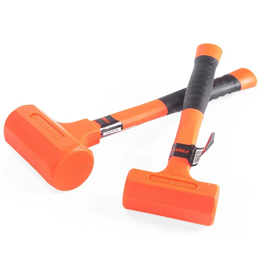 

Rubber Mallet Hammer Head Fiberglass Handle Rubber Grip for Flooring Woodworking Ergonomic Grip Handle Durable Soft Blow