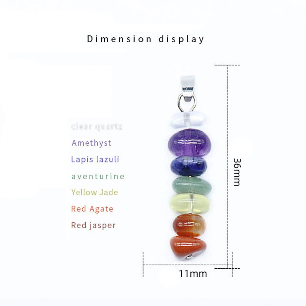 

2022 высокое качество натуральный камень семь чакр неправильной формы агат кристалл драгоценный камень кулон Изысканные Ювелирные изделия П...