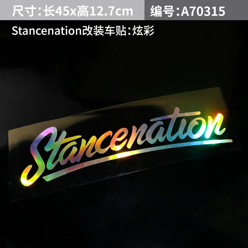 Rainbow Noizzy Stance Nation наклейка на переднее лобовое стекло автомобиля аксессуары Авто Наклейка виниловая Reflectiv Радужная накладка на окно Тюнинг автомобиля Стайлинг - Название цвета: Rainbow