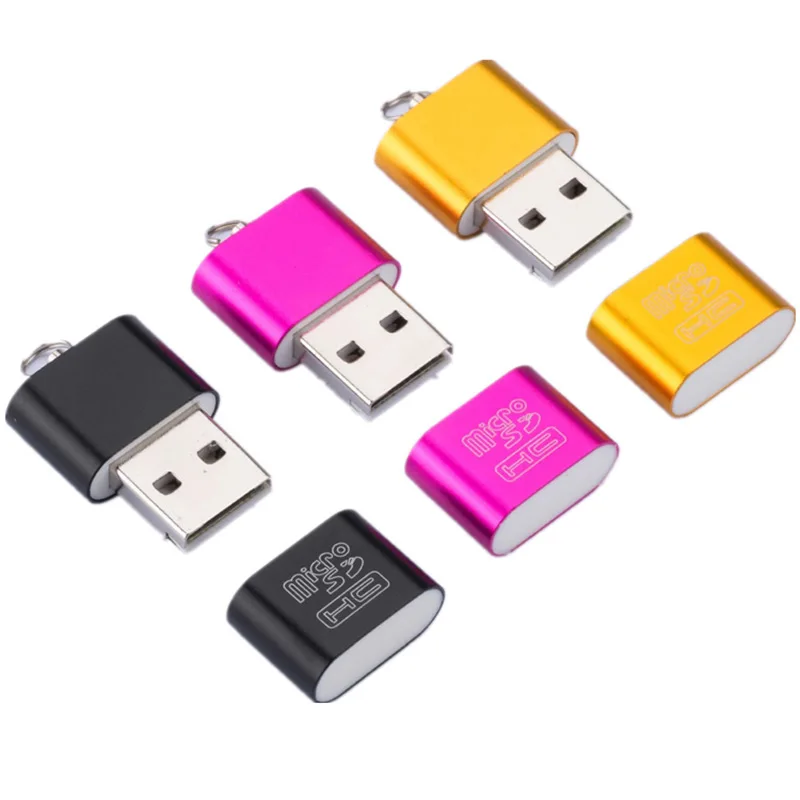 Высокоскоростной USB 2,0 интерфейс Micro SD TF T-Flash устройство для чтения карт памяти адаптер легкий портативный мини карты памяти оптом