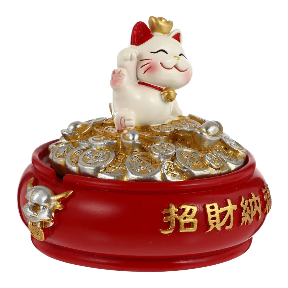 

1Pc Creative Cigarette Ashtray Durable Resin Ashtray Cat Shape Decoration