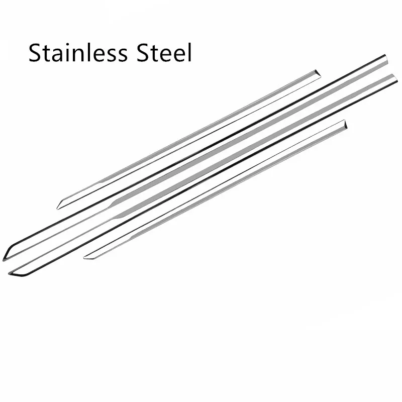 Stainless Steel 4 шт ABS двери из нержавеющей стали Украшенные баской защитные тюнинговые молдинги для Cadillac XT5-19 ACA201 - Цвет: Stainless Steel