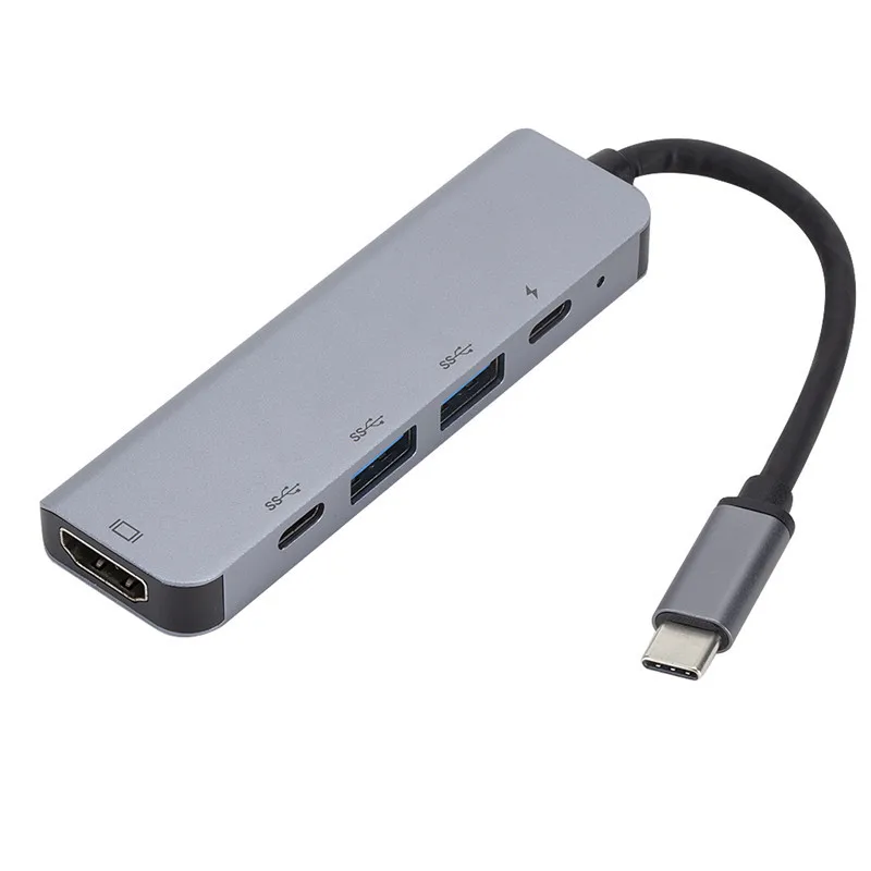 Концентратор type C 5в1 usb-концентратор с 4K HDMI Dual USB type-C usb 3 0 для Macbook ПК ноутбука