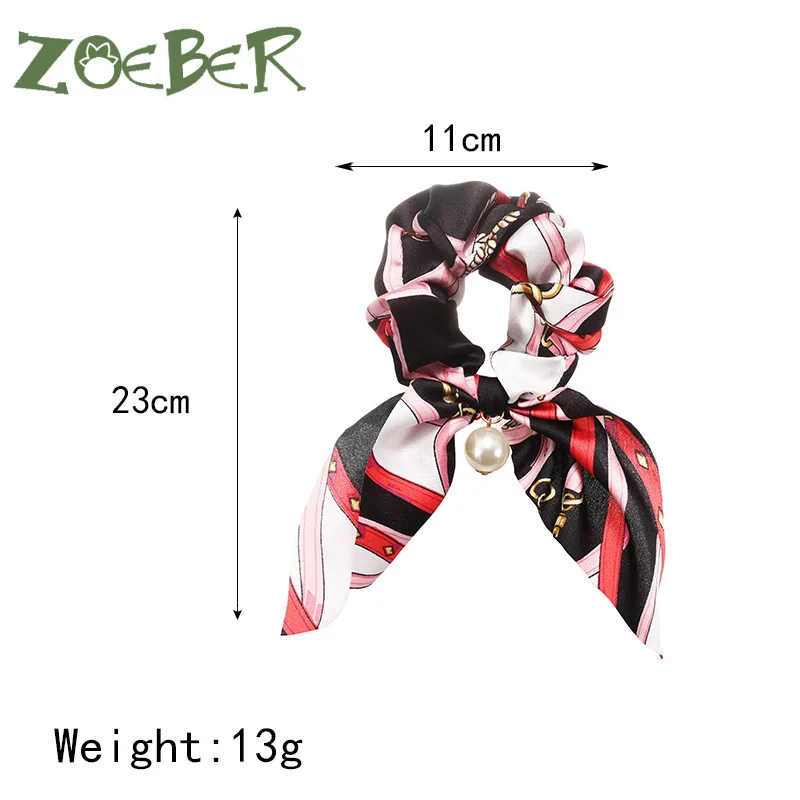 Жемчужные шифоновые эластичные резинки для волос с бантиком женщин и девочек