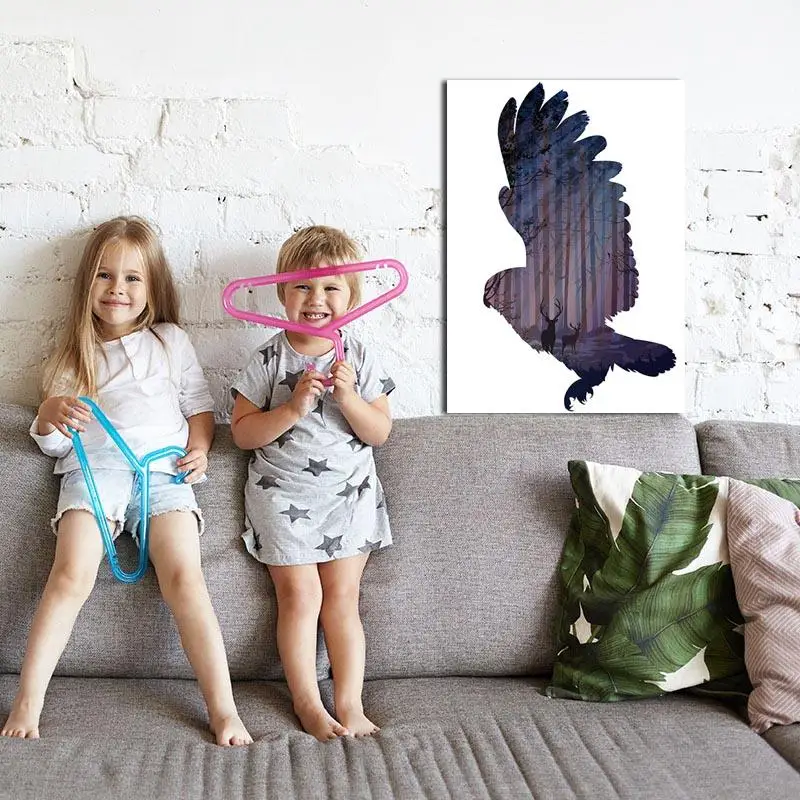 Koop 1Pcs Hd Poster Eagle En Herten Art Poster Muur Foto Canvas Wall Art Schilderen Voor Slaapkamer Muur Decor 1T