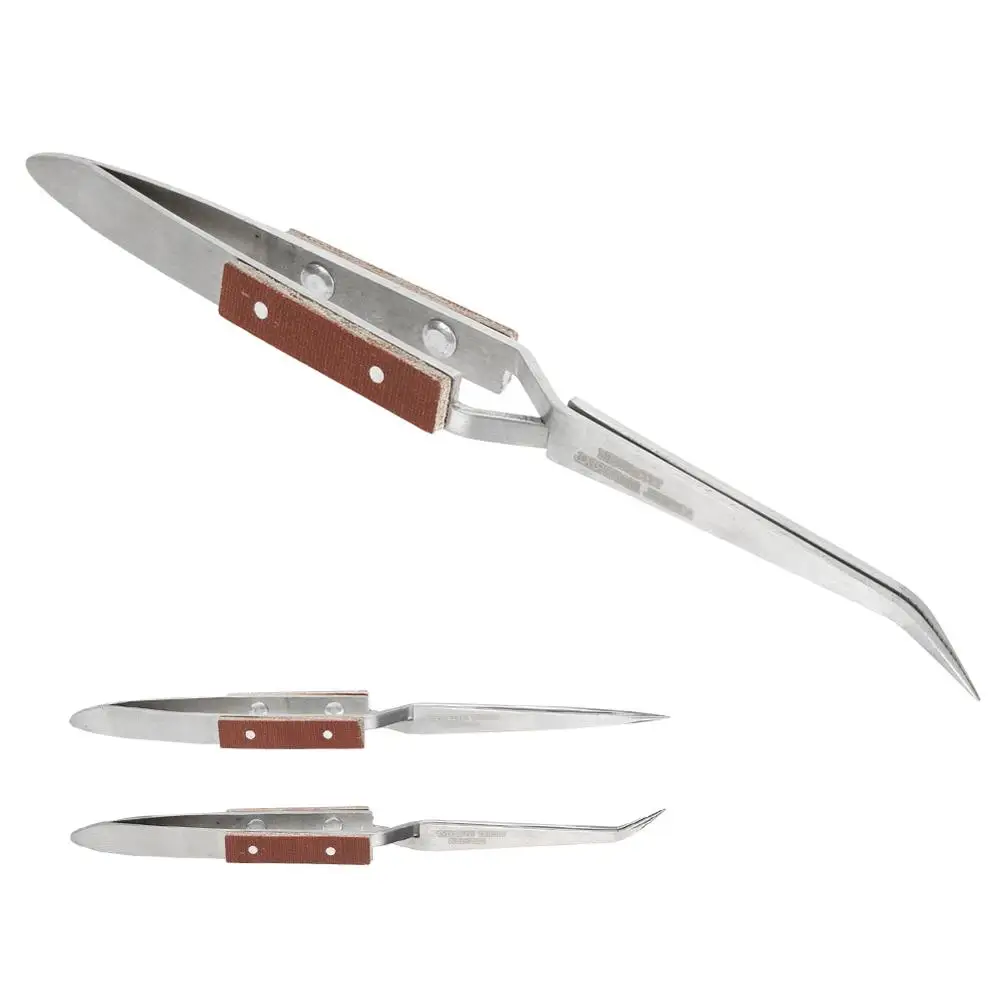 1 шт. Нержавеющая сталь Самостоятельная Блокировка Пинцет изогнутые/прямые