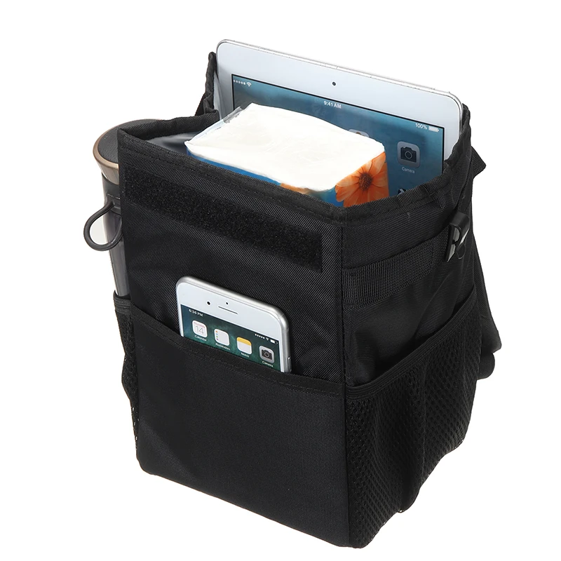 

1pc Black Oxford Cloth Car Auto Folding Storage Box Seat Back Hanging Storage Bag Organizer 15x16x25cm DIY Accessories