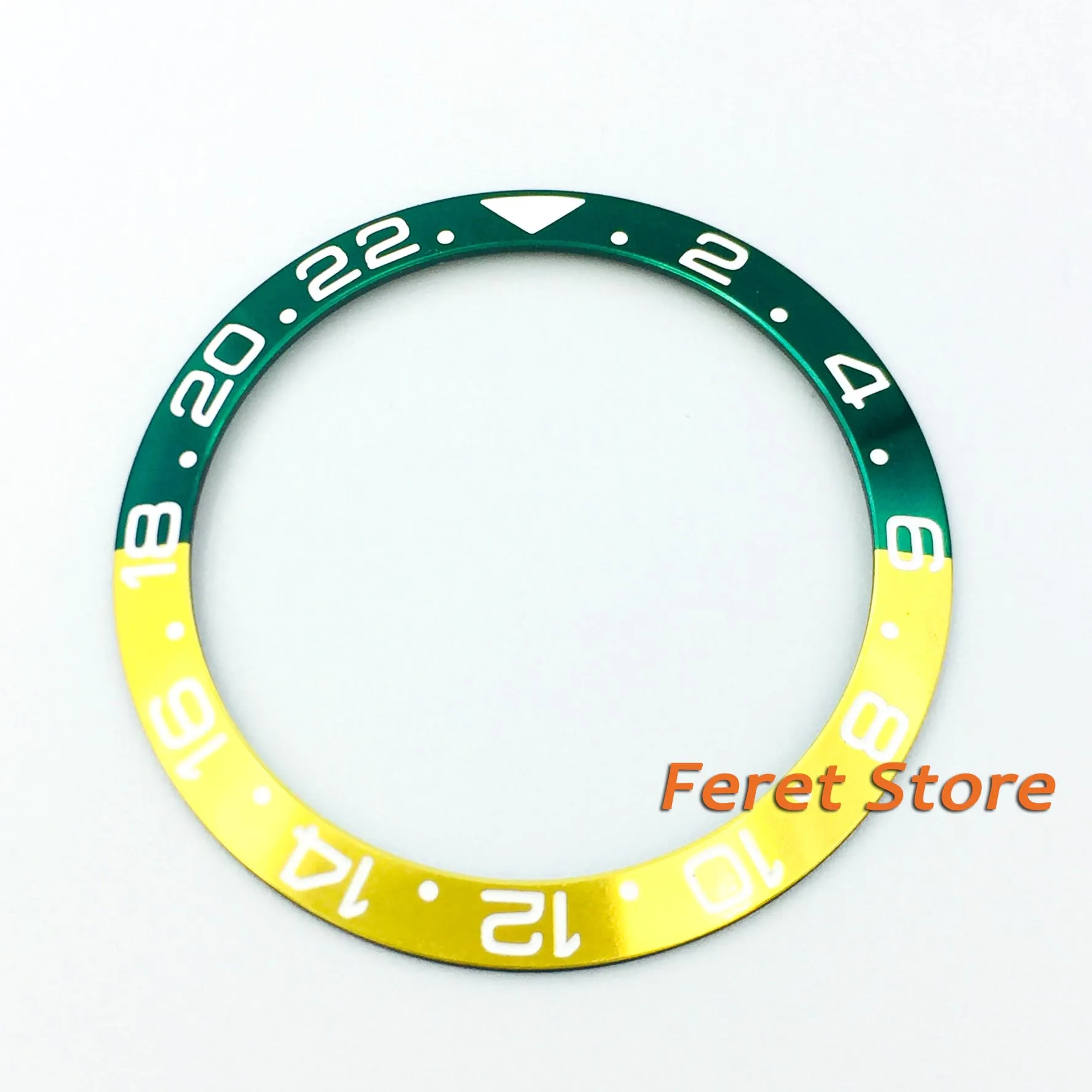 

High Quality Watch Bezel 38mm Coffee Green Yellow Titanium Watch Bezel Insert For 40mm Parnis Automatic Men's Watch