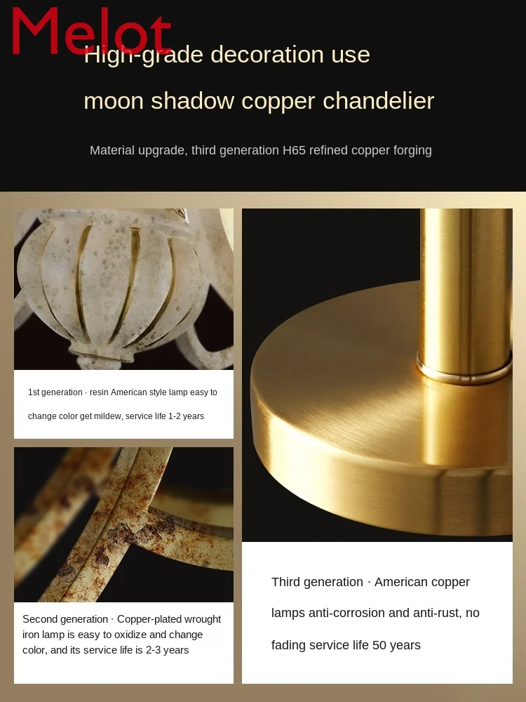 

Copper Table Lamp Bedroom Cozy Bedside Lamp Creative Simple Living Room Home Lighting